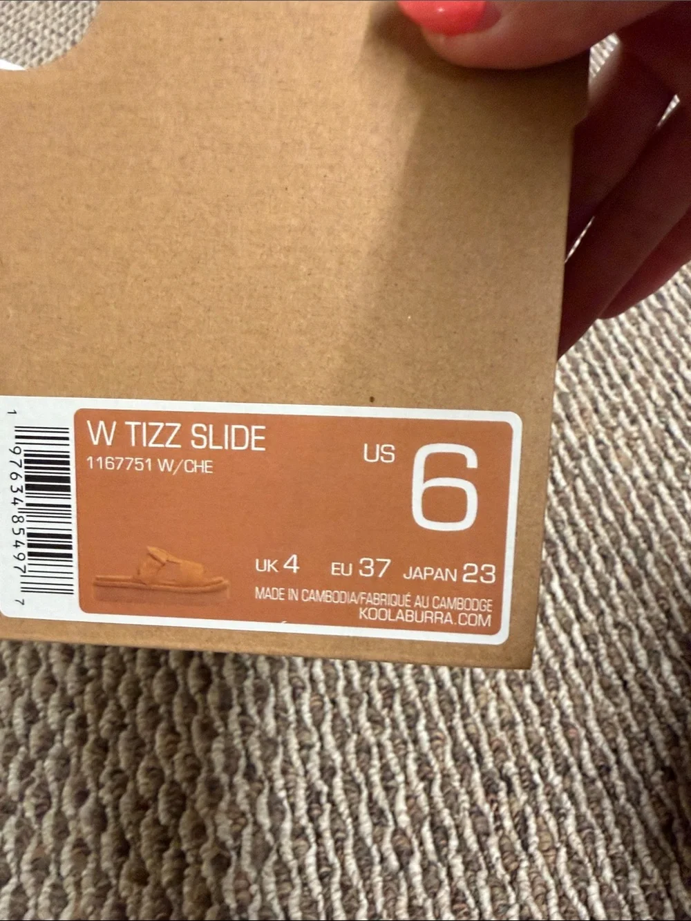 Koolaburra by UGG Chestnut Suede Platform Slide Sandals size 6, new in box